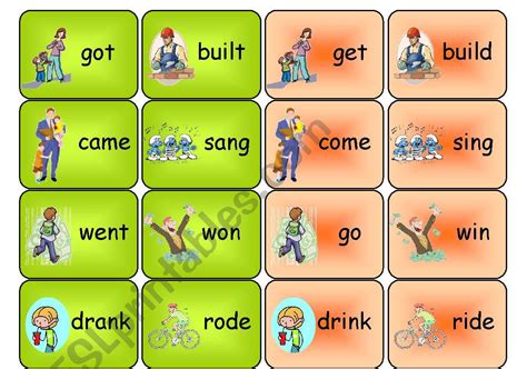 wordwall irregular verbs memory game - wordwall irregular verbs